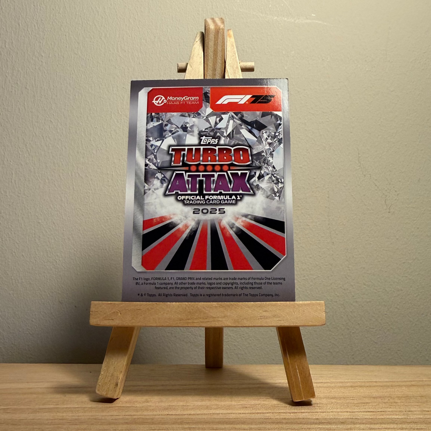 2025 Turbo Attax Formula 1 Trading Card - #258 Moneygram Haas Formula One Team Oliver Bearman Rookie Rising