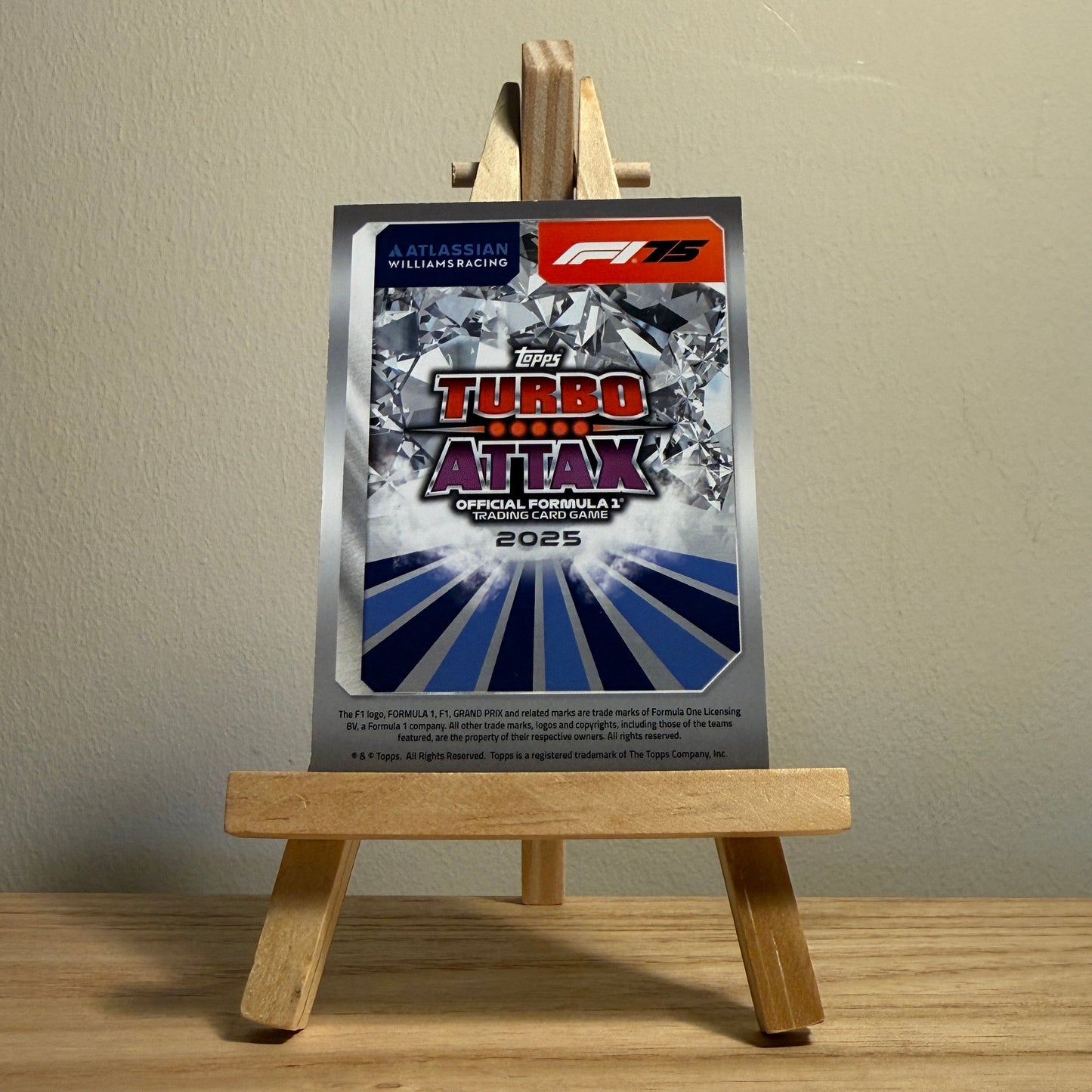 2025 Turbo Attax Formula 1 Trading Card - #284 Atlassian Williams Formula One Team Carlos Sainz Topps Awards Pole Position of the Year