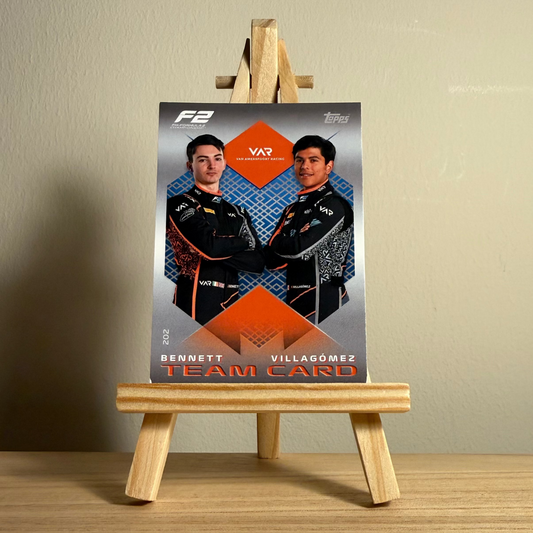 2025 Turbo Attax Formula 1 Trading Card - #202 Van Amersfoort Racing John Andrew Bennett & Rafael Villagómez Jr.