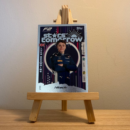 2025 Turbo Attax Formula 1 Trading Card - #239 Hitech Toyota Gazoo Racing Luke Browning Stars of Tomorrow