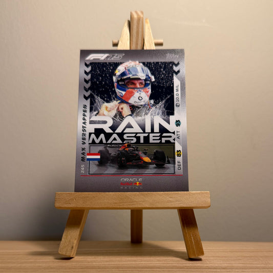 2025 Turbo Attax Formula 1 Trading Card - #245 Oracle Red Bull Racing Max Verstappen Rain Master