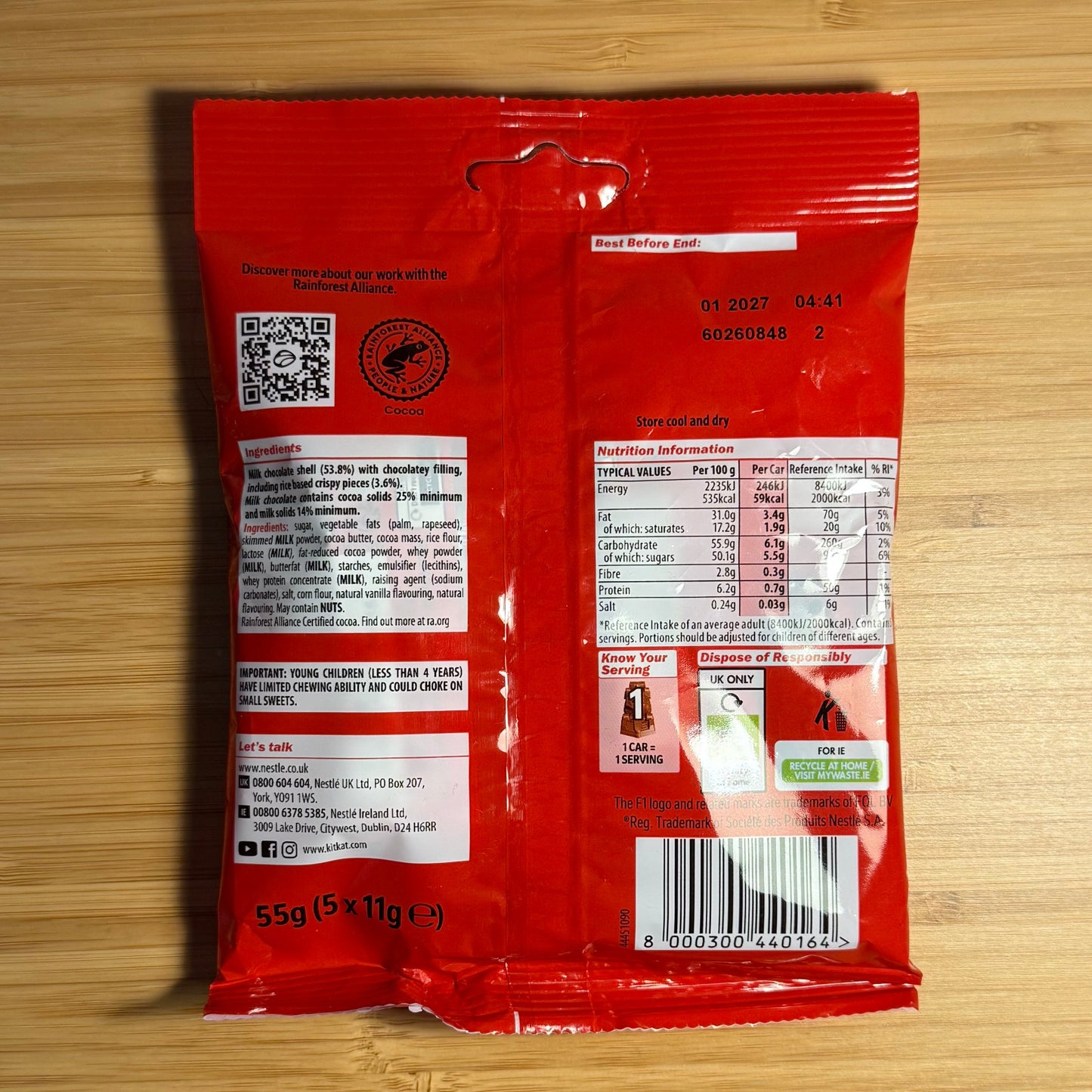 2026 Nestlé KitKat Racing Cars x5 55g
