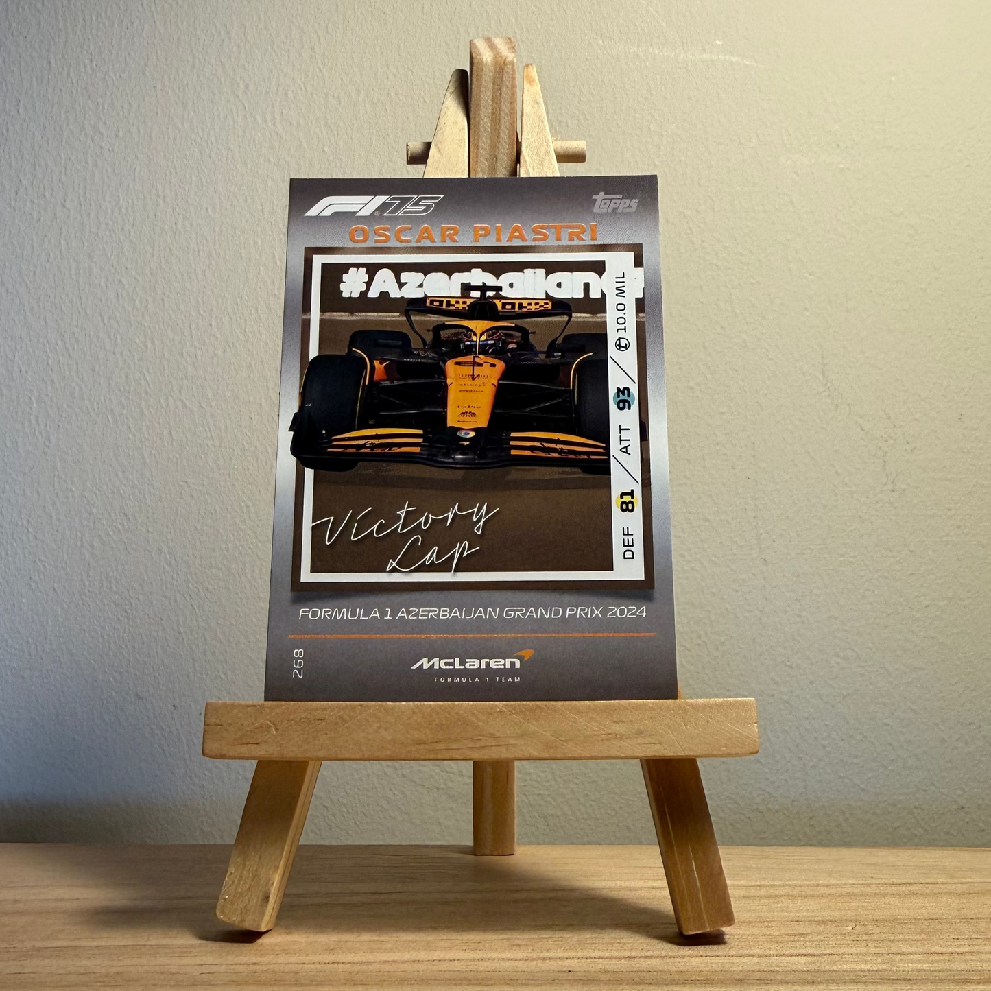 2025 Turbo Attax Formula 1 Trading Card - #268 Oscar Piastri Victory Lap