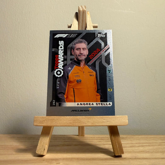 2025 Turbo Attax Formula 1 Trading Card - #282 McLaren Formula One Team Andrea Stella Topps Awards Team Principal of the Season