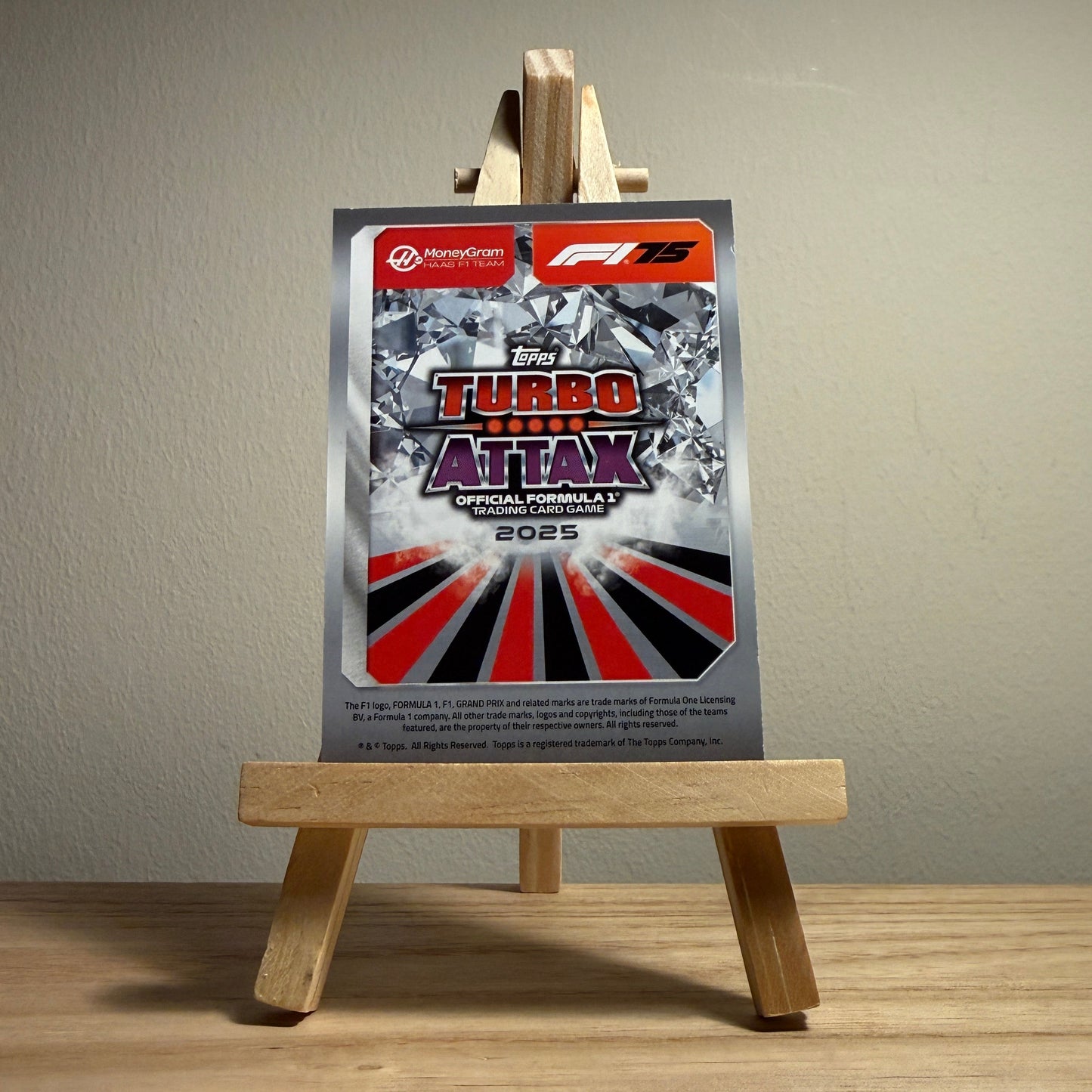 2025 Turbo Attax Formula 1 Trading Card - #285 Moneygram Haas Formula One Team Oliver Bearman Topps Awards Cameo of the Year