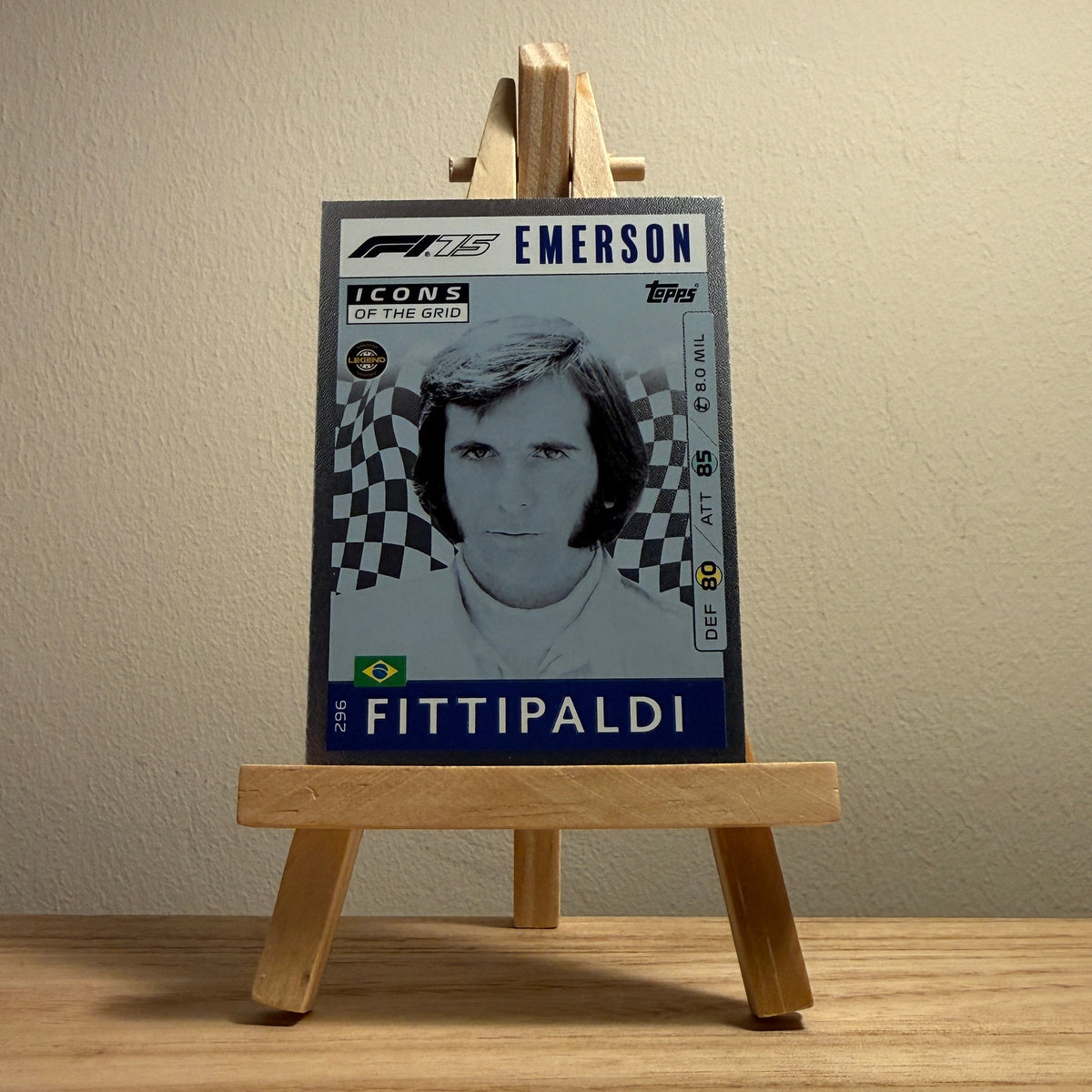 2025 Turbo Attax Formula 1 Trading Card - #296 Icons of the Grid Emerson Fittipaldi