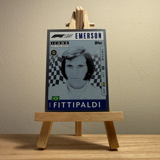 2025 Turbo Attax Formula 1 Trading Card - #296 Icons of the Grid Emerson Fittipaldi
